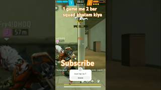 1game2 bar squad khatam Kiya freefire garenafreefire totalgaming gaming shorts ff video game [upl. by Silrak362]