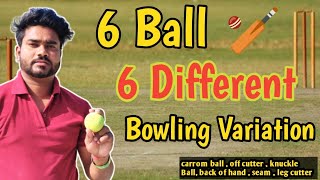 6 Ball 6 Different Bowling Variation With Tennis Ball  Leg cutter  carrom ball  knuckle ball etc [upl. by Groves]