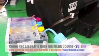 Recarga do Bulk Ink 250ml350ml HP PRO 8100  8600  8610  8620  251DW  276DW  SULINK [upl. by Ormiston607]