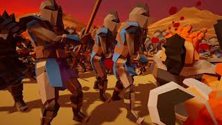 Halberdier and Spearman VS Dwarf Slayer Polygon Fantasy Battle Simulator [upl. by Liza]