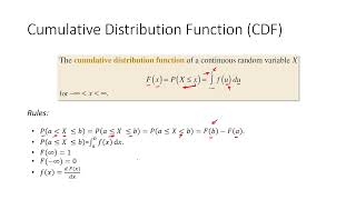 13 Cumulative Distribution Function of a Continuous RV  دالة التوزيع التراكمي [upl. by Ettereve]