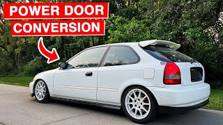 Converting To Power Windows Mirrors And Locks  Project Civic EK [upl. by Suiram727]