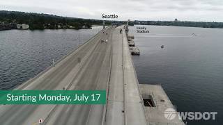 SR 520  New day New way new offramps in Seattle  West Approach Bridge North Project  July 2017 [upl. by Maurer]