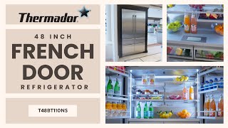 Thermador 48 inch French Door Refrigerator T48BT110NS [upl. by Teodora]