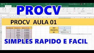 COMO FAZER PROCV SIMPLES RAPIDO E FACIL NO EXCEL [upl. by Laekcim]