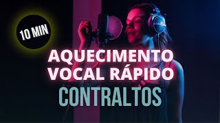 AQUECIMENTO VOCAL RÁPIDO PARA CONTRALTOS 10min [upl. by Bodi]