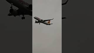 Airbus A320neo Pegasus Airlines Landing Charleroi Airport [upl. by Publia]