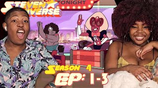 SARDONYX MEETS SMOKY QUARTZ Steven Universe Season 4 Episodes 13 FIRST TIME REACTION [upl. by Regdor131]