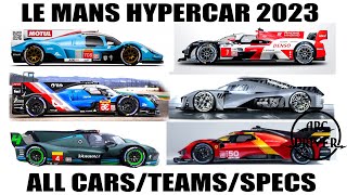 Le Mans Hypercar 2023  All TeamsCarsSpecs FIA WEC LMH  Ferrari 499p Peugeot 9X8 SCG 007 GR010 [upl. by Rihsab428]