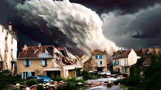 A devastating storm swept through France 100 hectares of grapes are destroyed in Gers [upl. by Bradney]