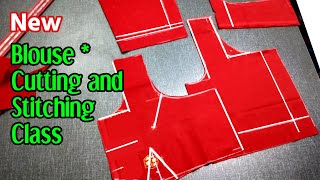 Perfect Blouse Cutting and Stitching Step by Step Class Clear Explanation  Tailoring Class [upl. by Celestyna]