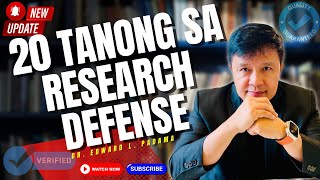 20 TANONG SA RESEARCH DEFENSE UPDATED [upl. by Aihsenot727]