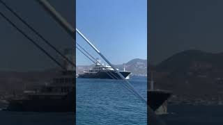 90m Lürssen yacht Ice crashes into 31m Numarine yacht AMey in Yalıkavak Turkey [upl. by Thenna832]