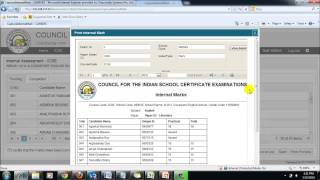 ICSE Internal Assessment Mark Capture Tutorial [upl. by Clorinde]