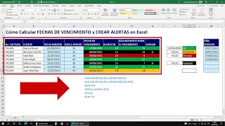 Cómo Calcular FECHAS DE VENCIMIENTO y CREAR ALERTAS en Excel con DÍAS LABORALES [upl. by Ardien]