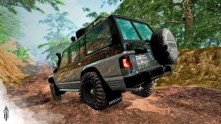 Nissan Patrol Y60 Takes on Extreme OffRoad Terrain BeamNG Drive [upl. by Aamsa]