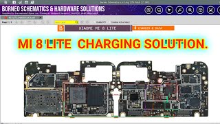 mi 8 lite charging problem  mi 8 lite charging solution  mi 8 lite charging borneo schematic [upl. by Pallua]