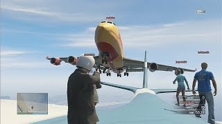 GTA 5 Online  Awesome Cargo Plane Stunts [upl. by Demha]