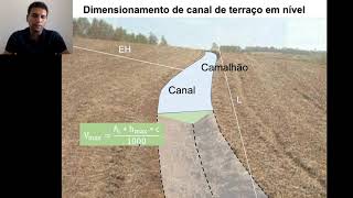 Aula 8  Terraceamento Dimensionamento de canal de terraço em nível [upl. by Yme]