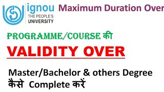 Ignou validity over  How to complete course  IGNOU [upl. by Aihpos]