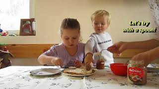 Children Cooking Pancake Cake with Gummy Bears  Funny Kids Video  Деца приготвят палачинкова торта [upl. by Bert488]