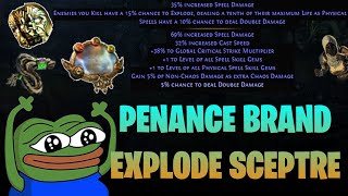 MIRROR Crafting A 2 Explode Penance Brand Sceptre In Affliction League  Path of Exile 323 [upl. by Rednav113]