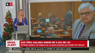 AUR VREA SALARIU MINIM DE 5000 DE LEIȘtiri B1TV28 dec 2023 [upl. by Estella]