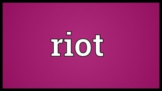 Riot Meaning [upl. by Syck]