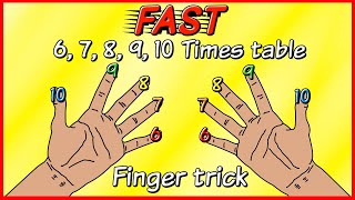 Learn the Upper 6 7 8 9 and 10 times tables EASILY and FAST using your FINGERS [upl. by Pietro]