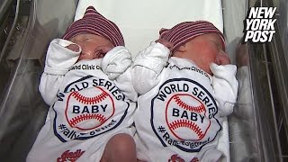 These Newborns are Already Cheering for the Cleveland Indians [upl. by Natsirc148]