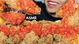 BUKAN KFC❓ASMR FRIED CHICKEN LOKAL KRIUKNYA KEBANGETAN  SIRAM SAMBEL BAWANG 🥵  ASMR MUKBANG VLOG [upl. by Nadabus]