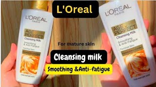 Cleansing milk Review  L’Oréal  100  honest review  Antiaging cleansing milk [upl. by Turne]