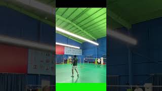 Backhand shuttlecock with different strengths 1million badminton badmintonplayer mychannel [upl. by Nnahsal]