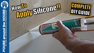 How to apply silicone sealant DIY guide Silicone caulk application for beginners Pro silicone bead [upl. by Emilie]