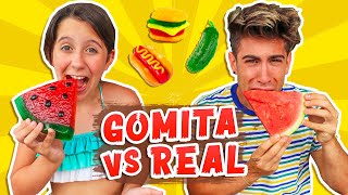 GOMITA GIGANTE vs COMIDA REAL 🍉🍭 ¡EXTREMO GIANT GUMMY vs REAL  Alejo Igoa [upl. by Aiekat]