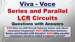 Series amp Parallel LCR Circuit  VivaVoce  Practical File [upl. by Enyamert860]