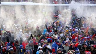 Incredible video Of Bills Mafia Surrounded By Snow Puts Insanity Of Buffalo Fandom In Perspective [upl. by Devin719]