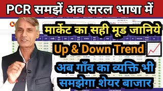 PCR देखना और PCR निकालना सिखिए सरल शब्दों में PCR से सटीक जानिए मार्केट का Up Trend और DownTrend [upl. by Eelam]