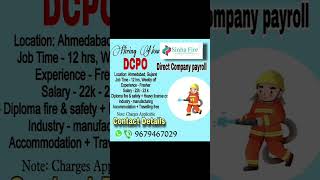 Fire man job vacancy Dcpo job vacancy safety officer job vacancy Fireman dcpo safety [upl. by Lorola409]