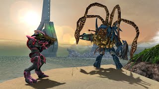 Halo Reach Elites VS Halo 2 Hunter Flood [upl. by Sheena]