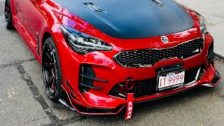 2018 Kia Stinger GT2 MBRP Catback and KN Cold Air Intake [upl. by Jeremias]