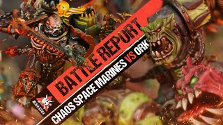 Chaos Space Marines vs Orks  Warhammer 40k Battle Report [upl. by Hourihan550]