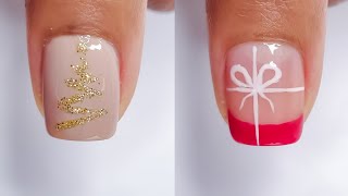 Unhas decoradas fáceis de NATAL [upl. by Naujak]