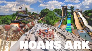 Noahs Ark Waterpark Waterslides POV Wisconsin Dells Wisconsin [upl. by Aihseket]