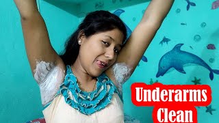 How to clean underarms vlog housewifehomelife [upl. by Heppman]