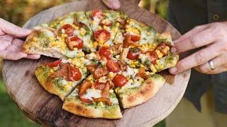 How to Make Basil Pesto Pizza [upl. by Lebazi]