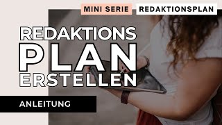 Content Plan Erstellen  Redaktionsplanung mit Strategie [upl. by Haerle659]