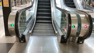 Singapores Caldecott MRT station long escalator connection to Thomson East Coast Line [upl. by Nisior]