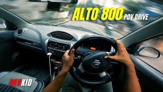 Maruti Suzuki Alto 800 Review  POV Drive  4K  Revkid Autovlog 2023  Kolkata Auto Vlog [upl. by Ruvolo920]