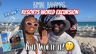 🤔BIMINI Resorts World POOL amp Beach Experience EXCURSION WORTH 39  Carnival Liberty [upl. by Ailecnarf]